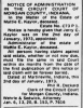Probate notice: Mattie E. Kaylor 1973 Probate notice: Mattie E. Kaylor 1973