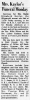 Obituary: Mattie Elizabeth Kaylor 1972 Obituary: Mattie Elizabeth Kaylor 1972