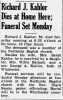 Obituary: Richard J Kaylor 1940 Obituary: Richard J Kaylor 1940