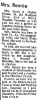 Obituary: Sarah A Rennie 1973 Obituary: Sarah A Rennie 1973